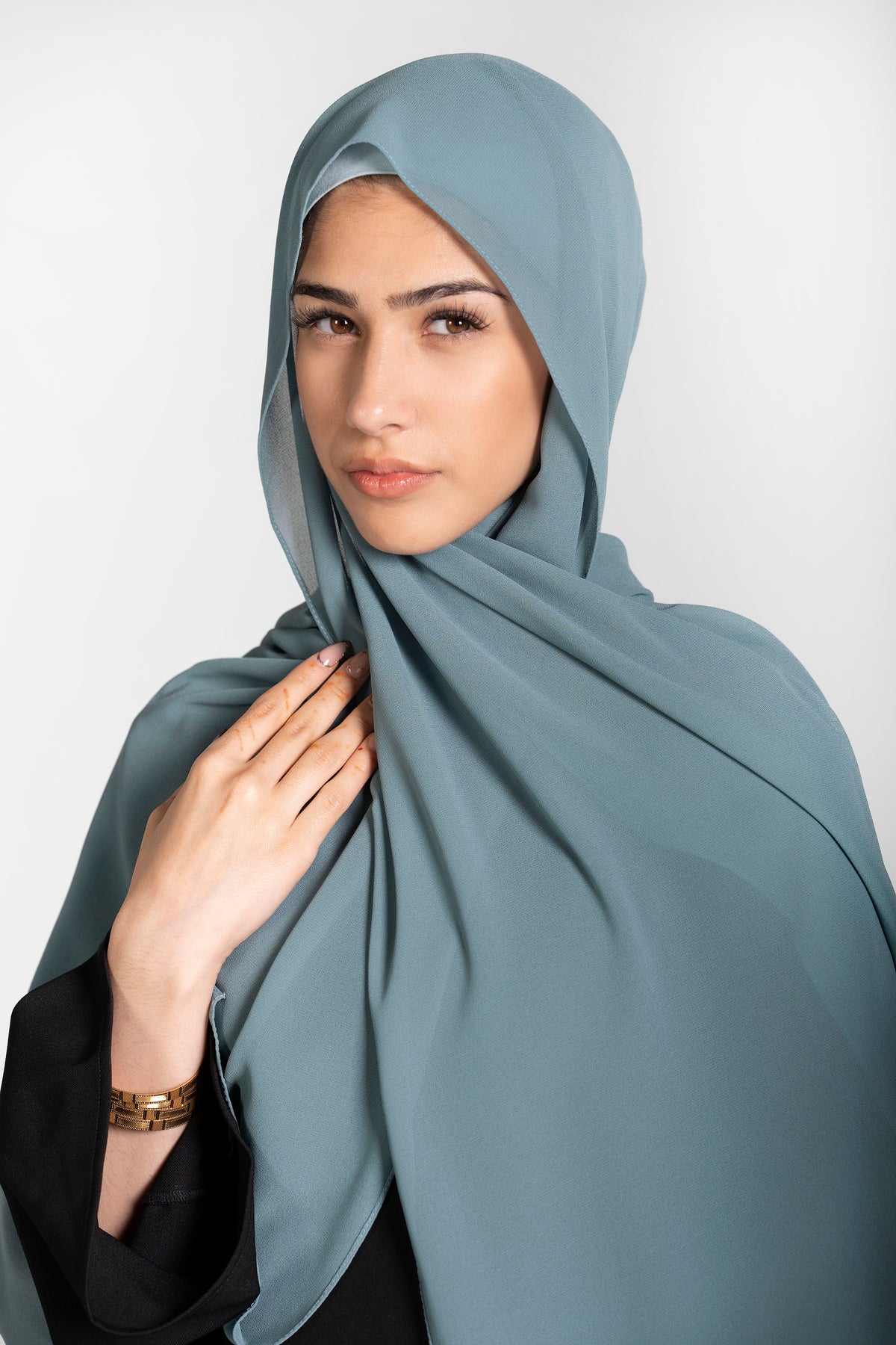 Chiffon Hijab Set With Matching Hijab Cap
