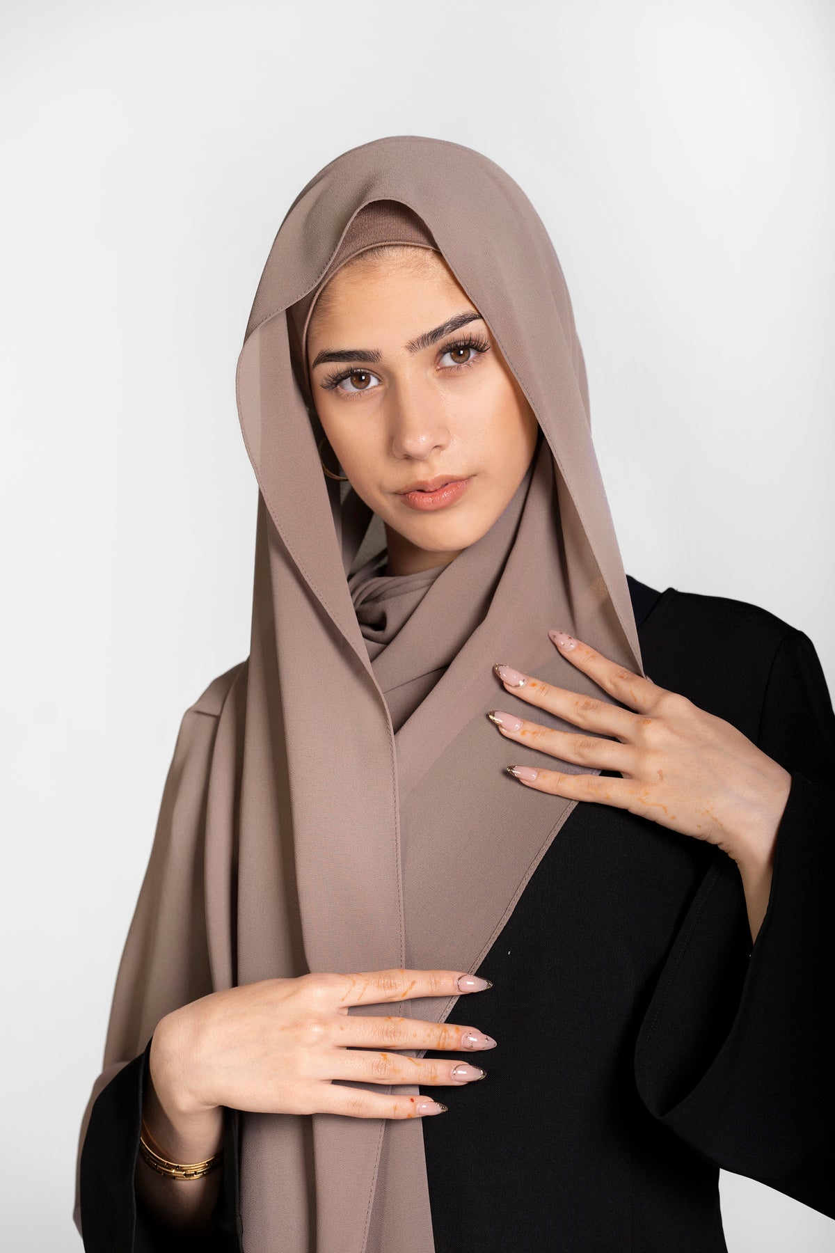 Chiffon Hijab Set With Matching Hijab Cap
