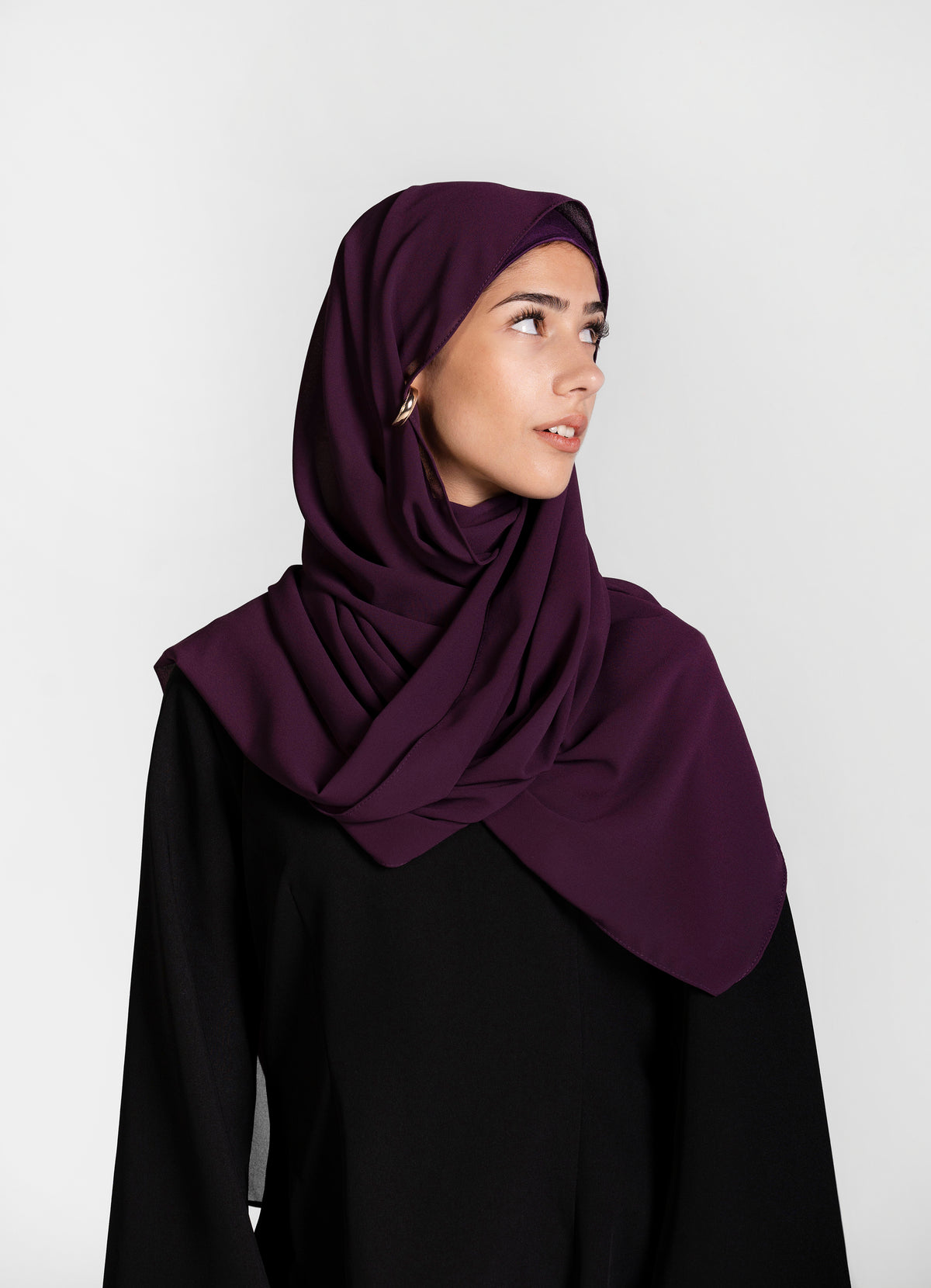 Chiffon Hijab Set With Matching Hijab Cap