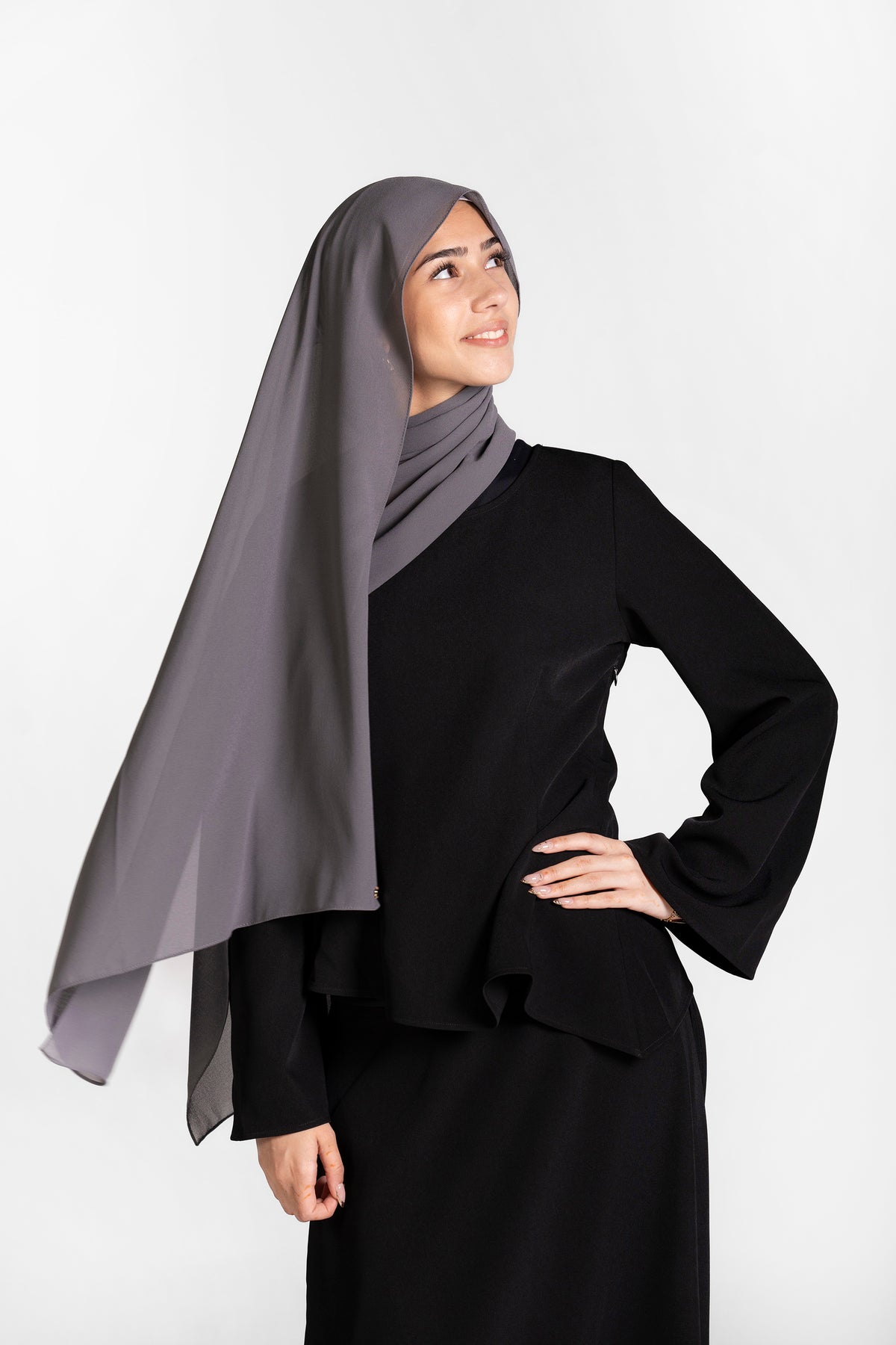 Chiffon Hijab Set With Matching Hijab Cap