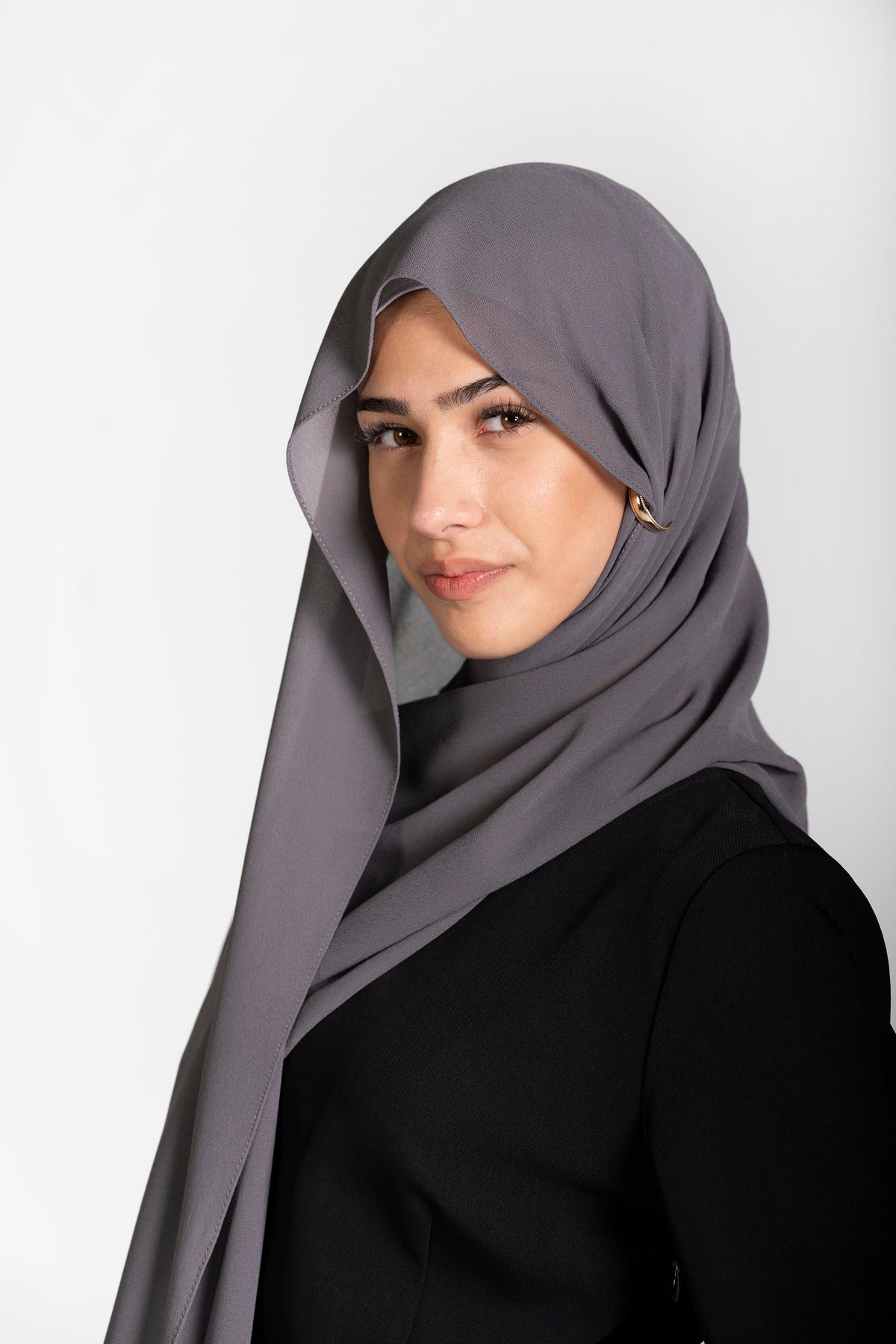 Chiffon Hijab Set With Matching Hijab Cap