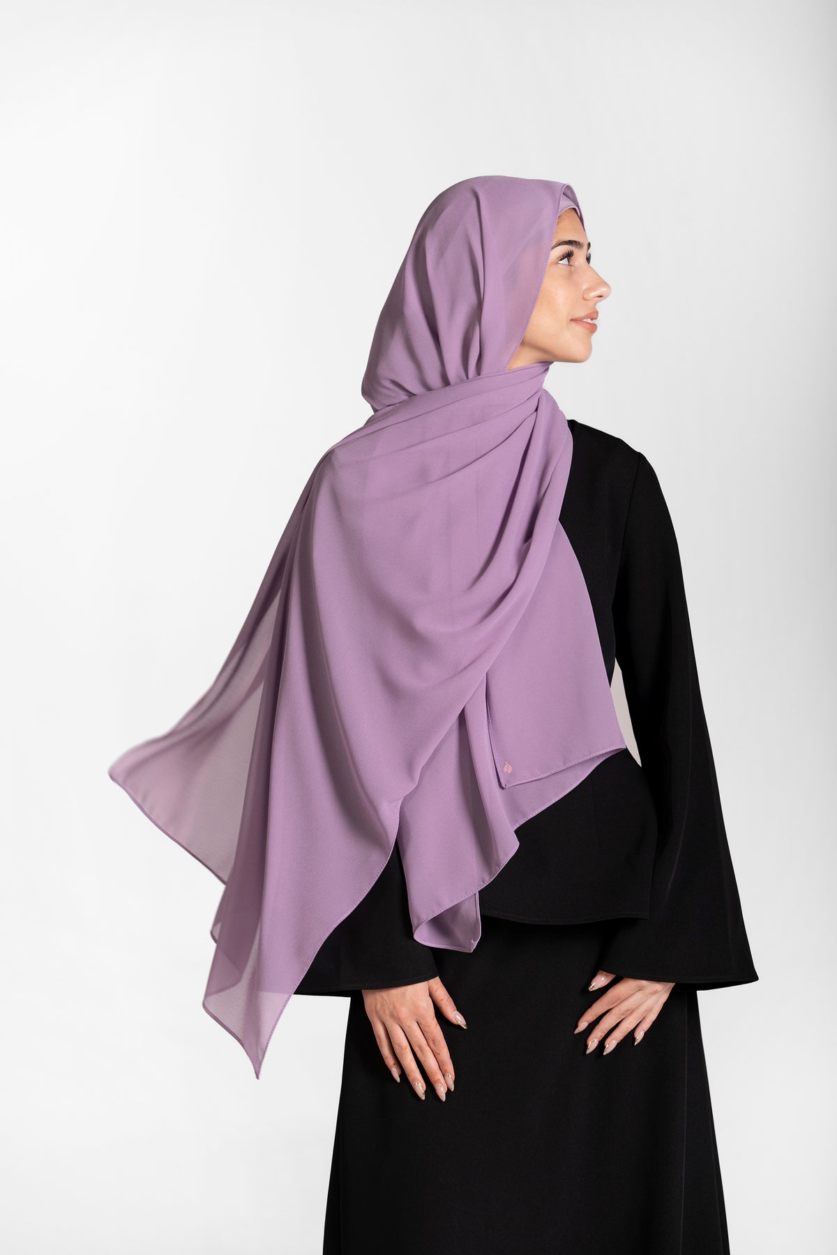 Chiffon Hijab Set With Matching Hijab Cap