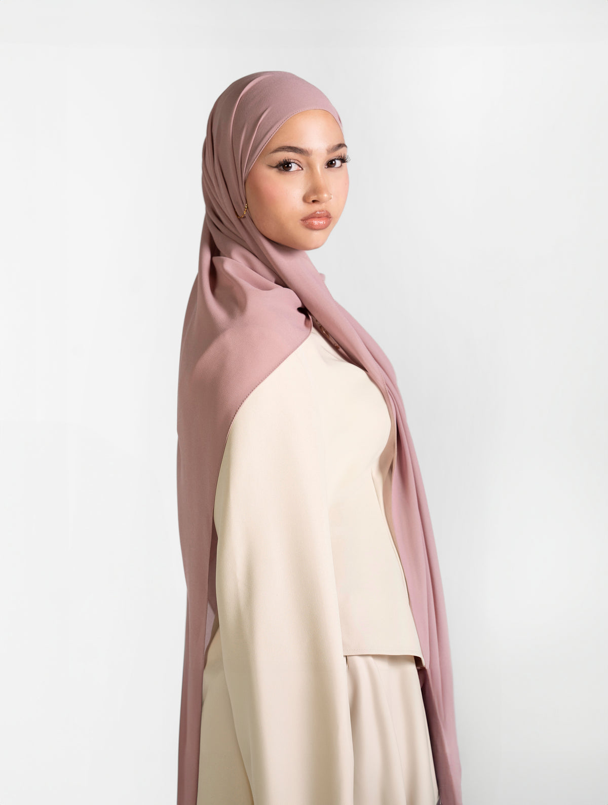 Chiffon Hijab Set With Matching Hijab Cap