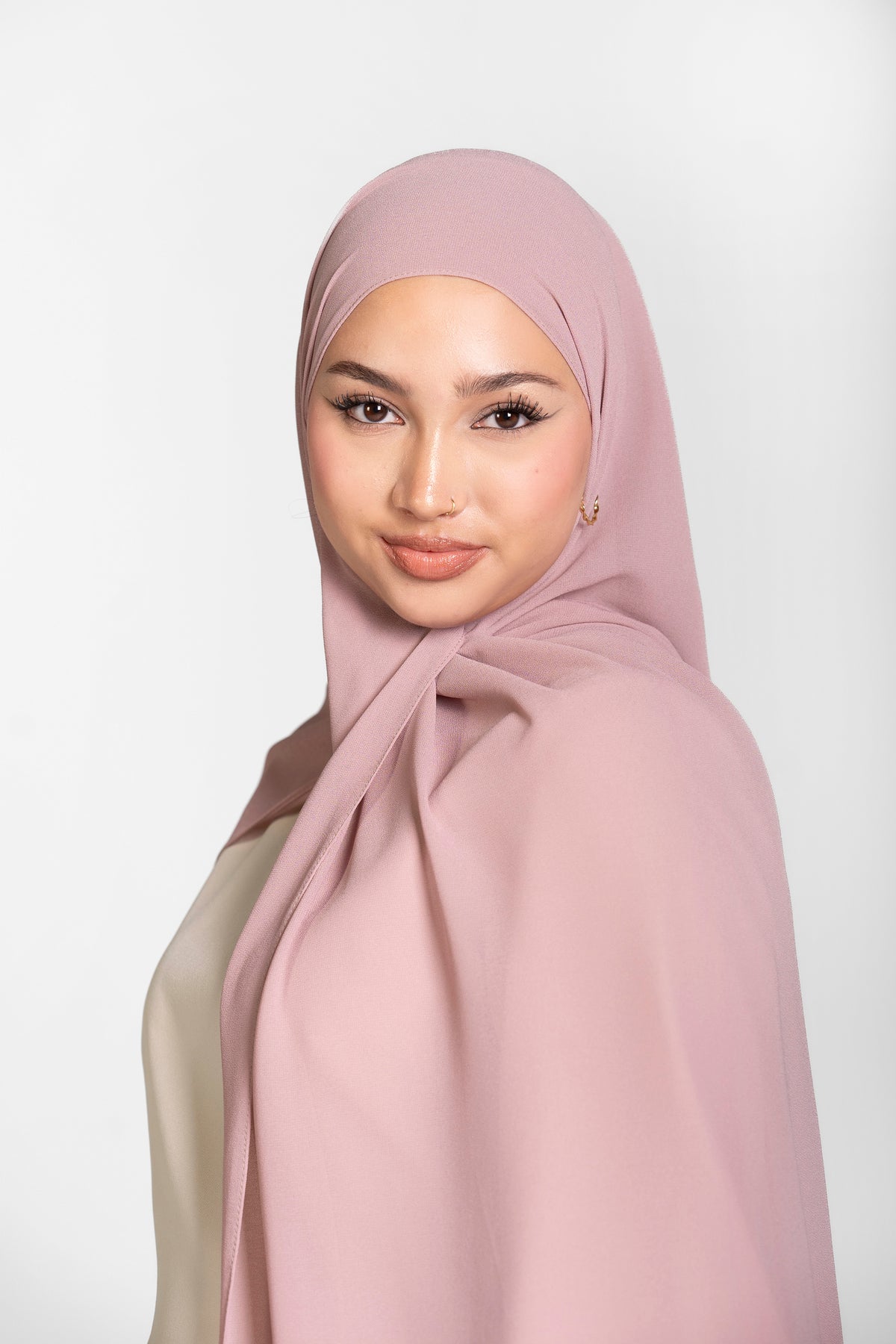 Chiffon Hijab Set With Matching Hijab Cap