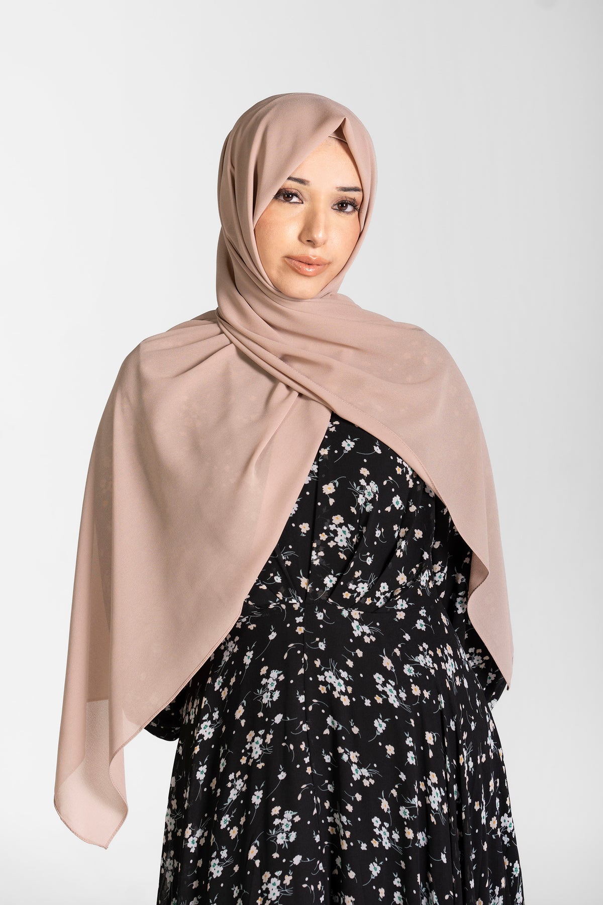 Chiffon Hijab Set With Matching Hijab Cap