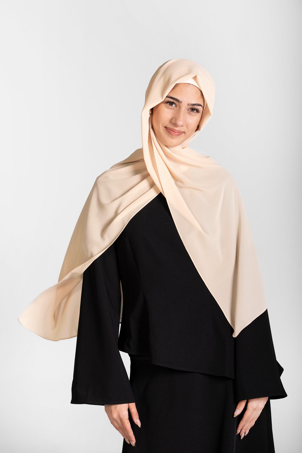 Chiffon Hijab Set With Matching Hijab Cap