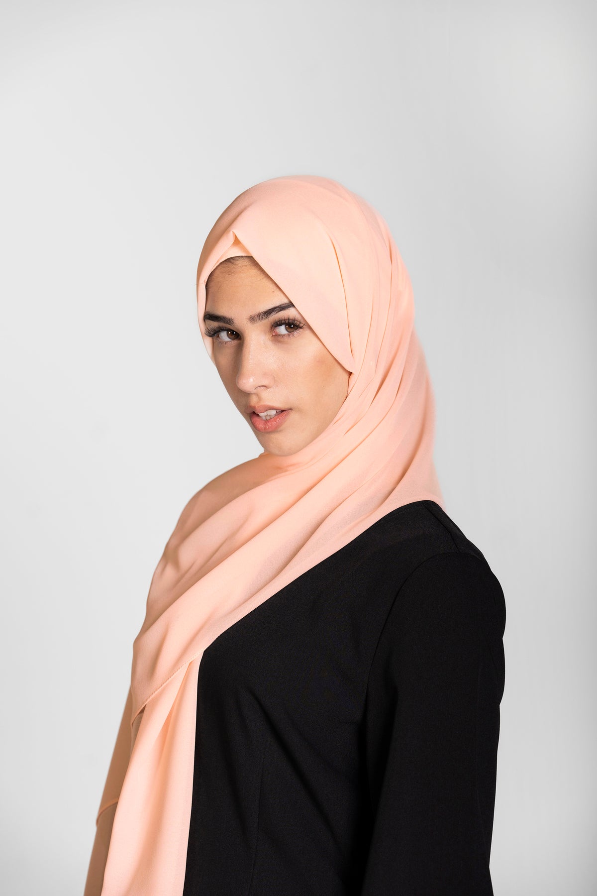 Chiffon Hijab Set With Matching Hijab Cap