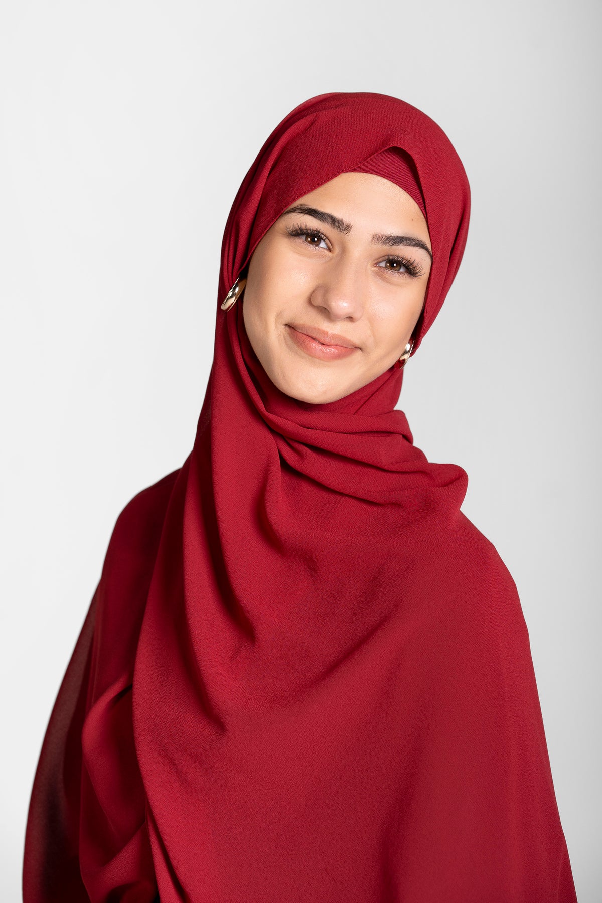 Chiffon Hijab Set With Matching Hijab Cap
