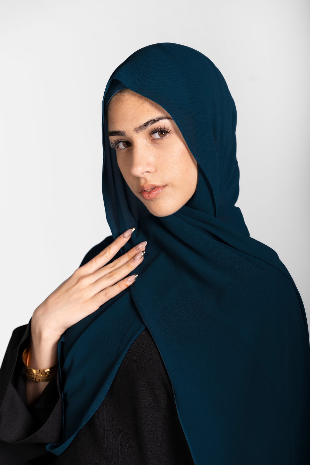 Chiffon Hijab Set With Matching Hijab Cap