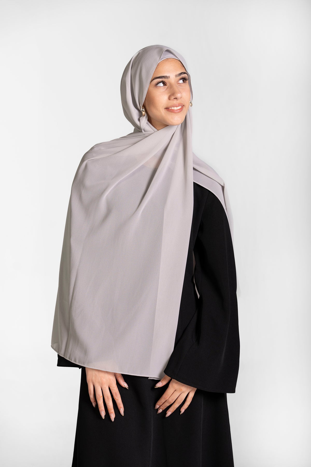 Chiffon Hijab Set With Matching Hijab Cap