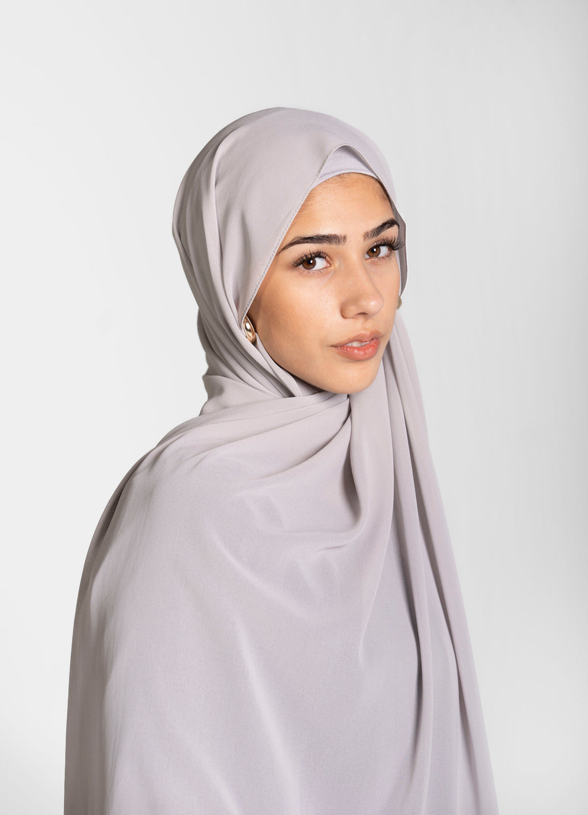 Chiffon Hijab Set With Matching Hijab Cap