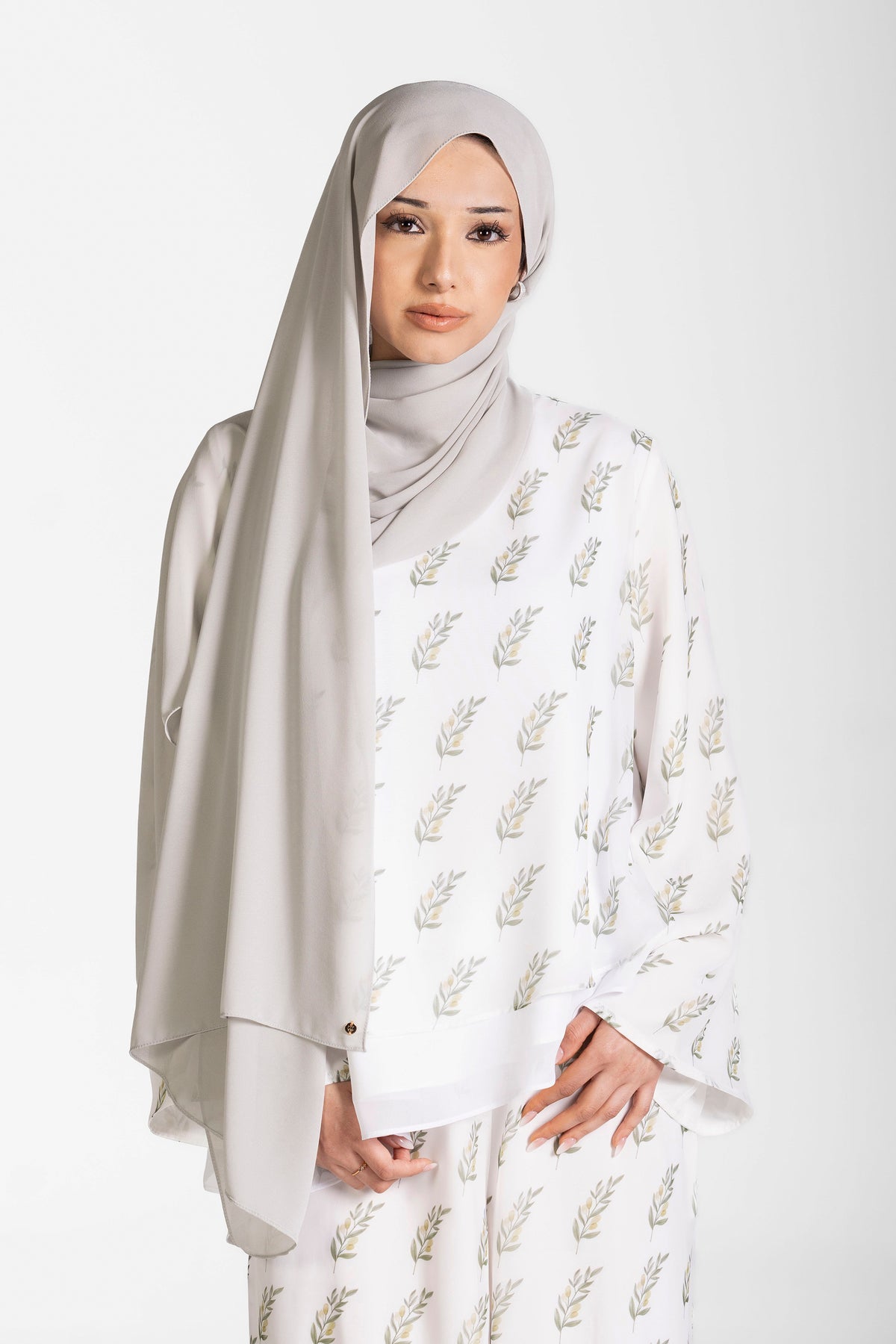 Chiffon Hijab Set With Matching Hijab Cap