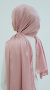 Satin Crinkle Hijab - pink