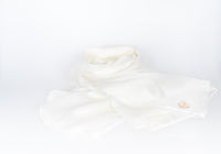 Satin Crinkle Hijab - white