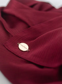 Satin Crinkle Hijab - maroon