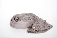 Satin Wavy Hijab - silver