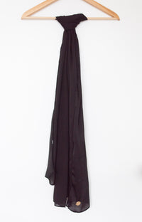 Satin Crinkle Hijab - black