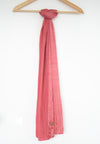 Satin Wavy Hijab - coral