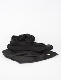 Satin Crinkle Hijab - black