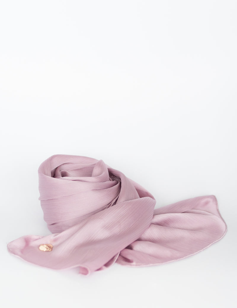 Satin Crinkle Hijab - pink