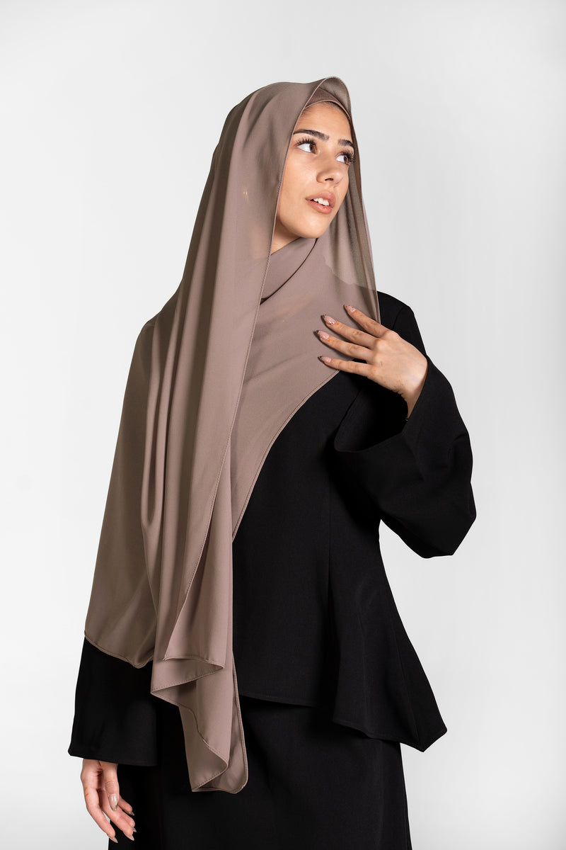 Chiffon Hijab Set With Matching Hijab Cap