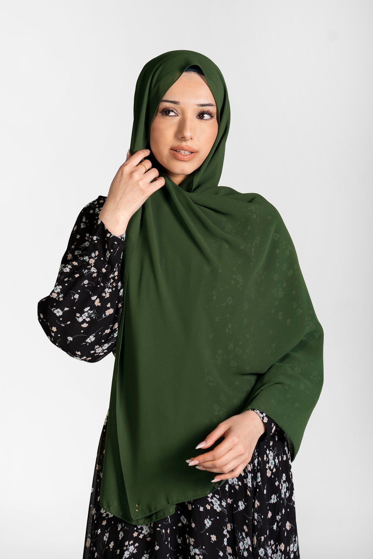 Chiffon Hijab Set With Matching Hijab Cap