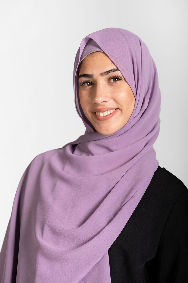 Chiffon Hijab Set With Matching Hijab Cap