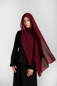 Chiffon Hijab Set With Matching Hijab Cap