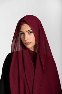 Chiffon Hijab Set With Matching Hijab Cap