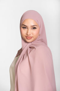 Chiffon Hijab Set With Matching Hijab Cap