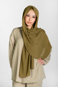 Chiffon Hijab Set With Matching Hijab Cap