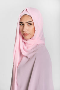Chiffon Hijab Set With Matching Hijab Cap
