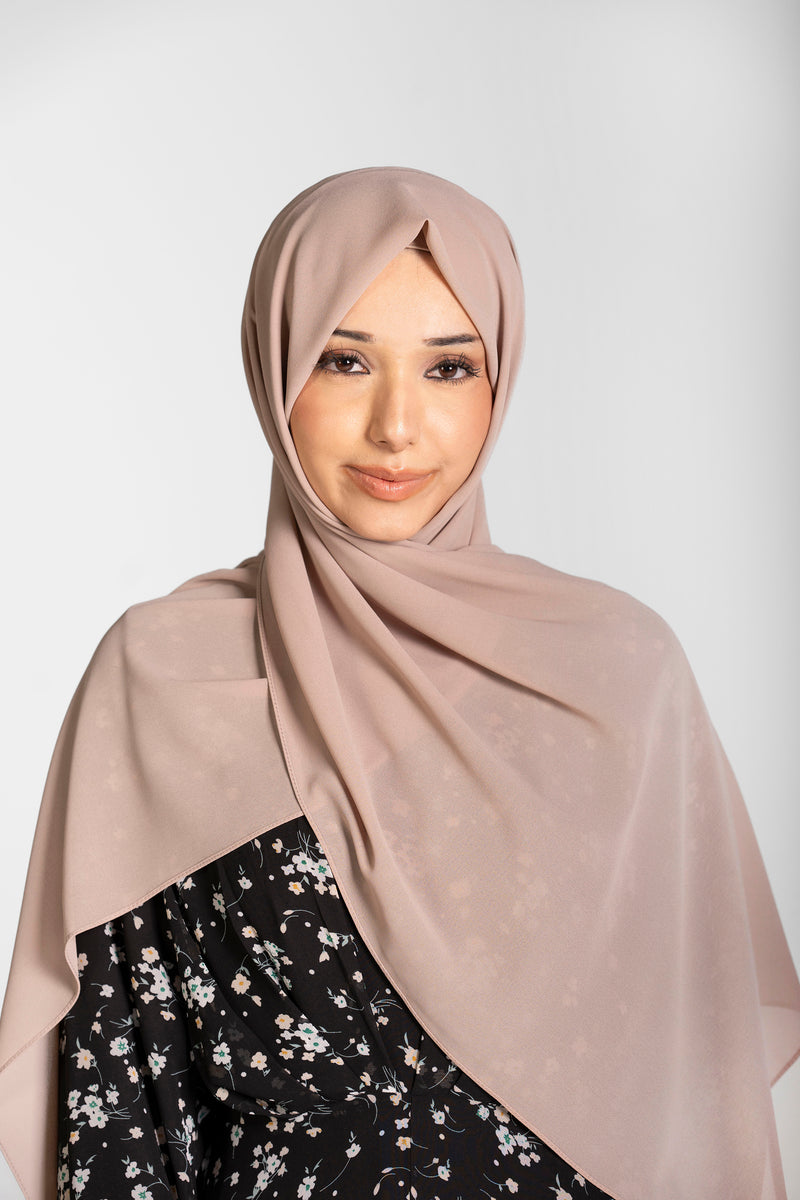 Chiffon Hijab Set With Matching Hijab Cap