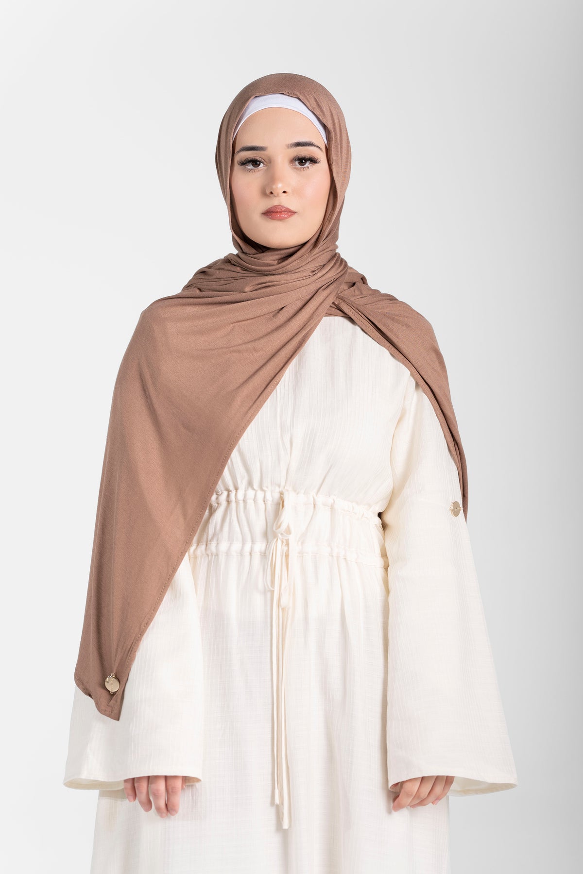 Jersey Hijab - dark nude