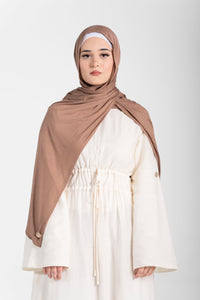 Jersey Hijab - dark nude