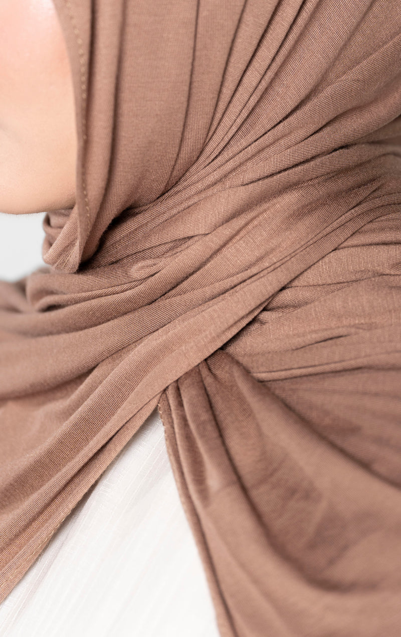 Jersey Hijab - dark nude