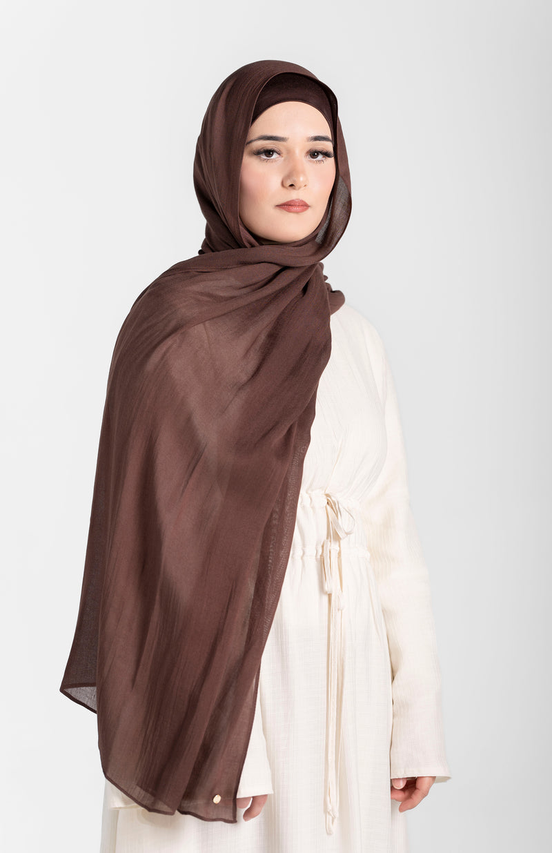 Modal Hijab Set - Coffee