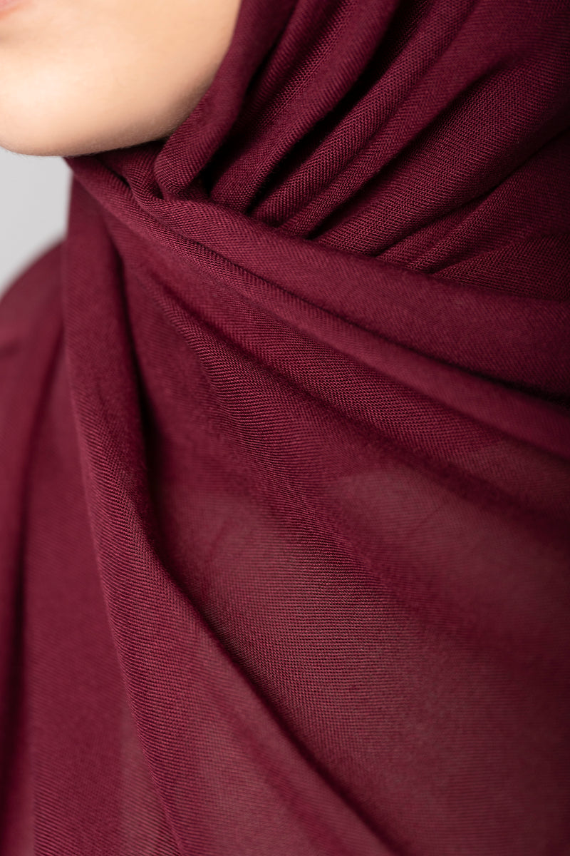 Modal Hijab Set - Maroon