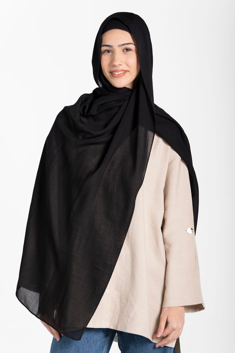 Modal Hijab Set - Black