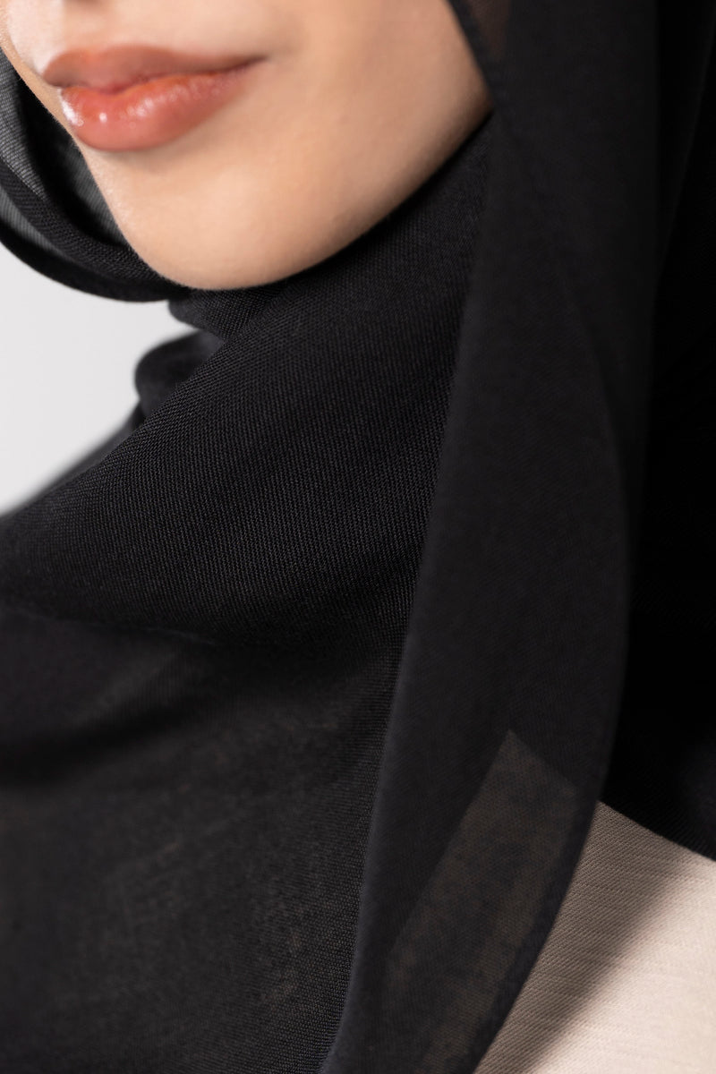 Modal Hijab Set - Black