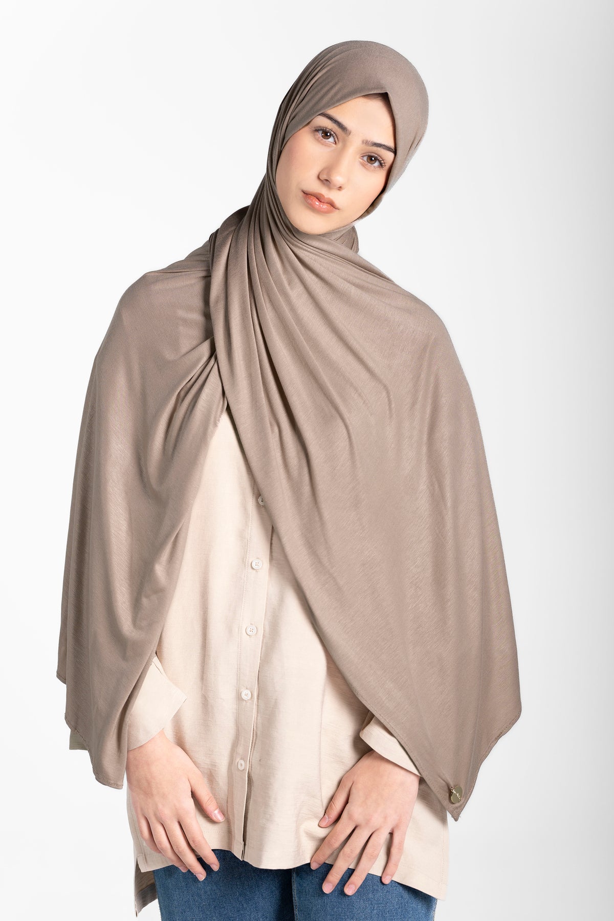 Jersey Hijab - Khaki