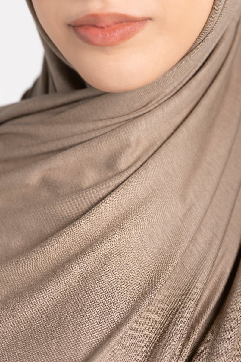 Jersey Hijab - Brown