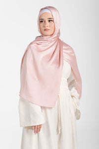 Satin Crinkle Hijab - Pink