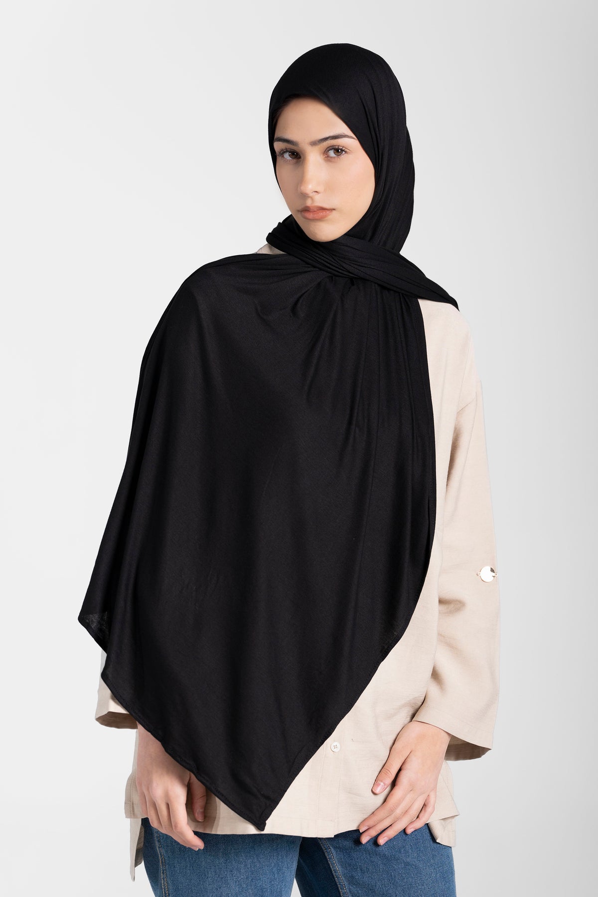 Jersey Hijab - black