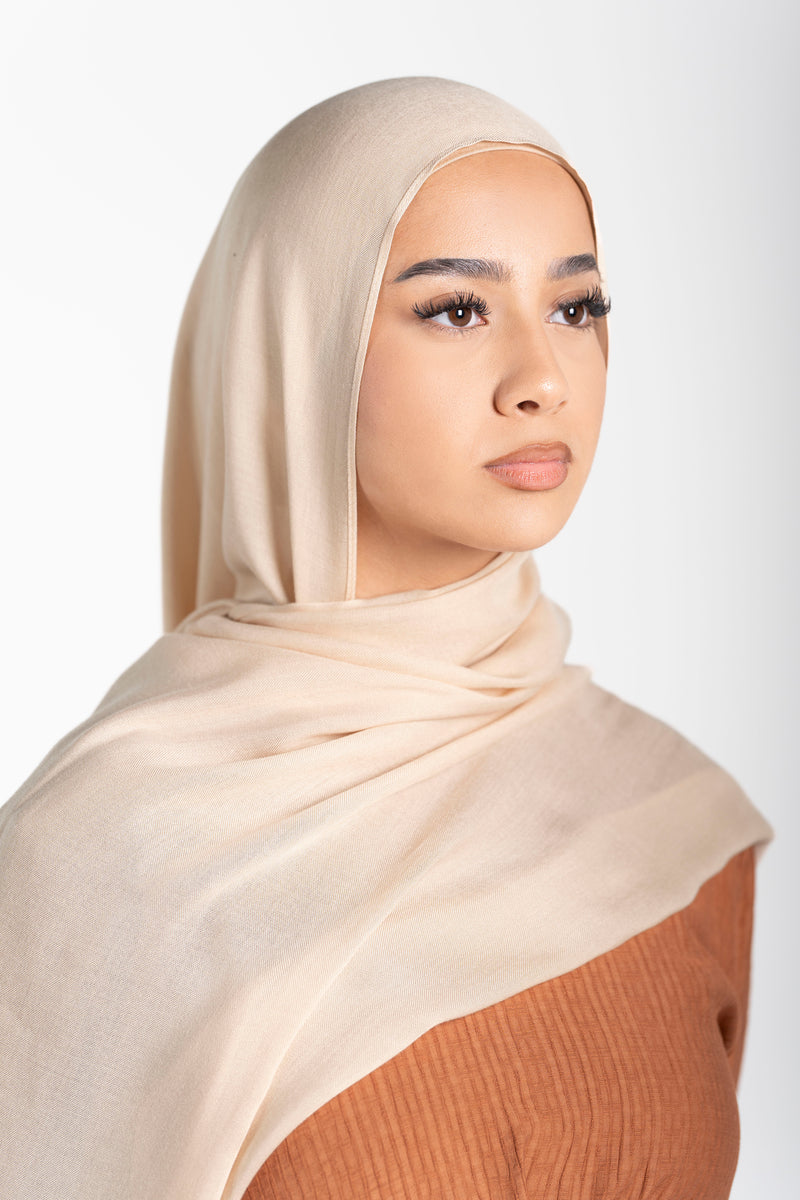 Modal Hijab Set - Ivory