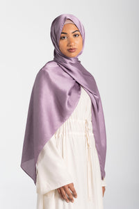 Satin Crinkle Hijab - Lavender