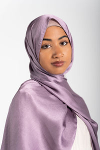 Satin Crinkle Hijab - Lavender