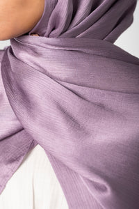 Satin Crinkle Hijab - Lavender