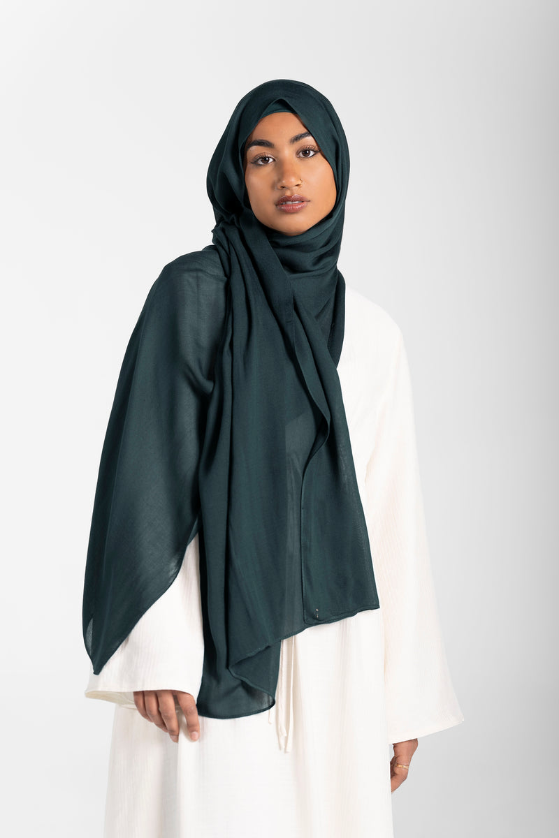 Modal Hijab Set - Dark Teal