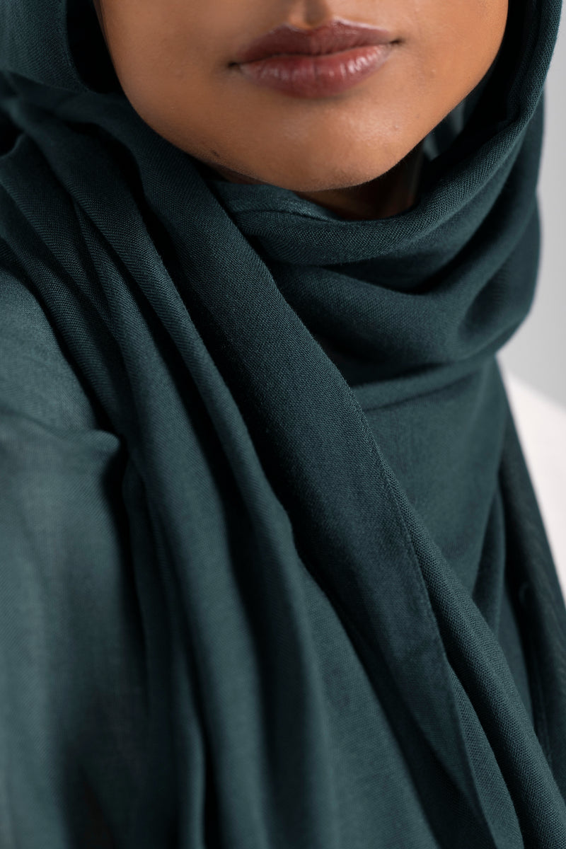 Modal Hijab Set - Dark Teal